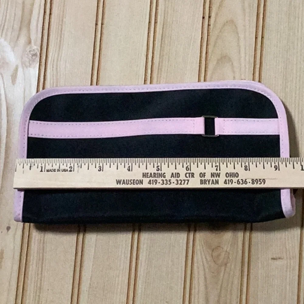 Lancôme Pink & Black Zippered Travel Makeup‎ Cosmetic Case Bag NWT